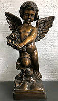Скульптура ангела з розами 50 см латунь