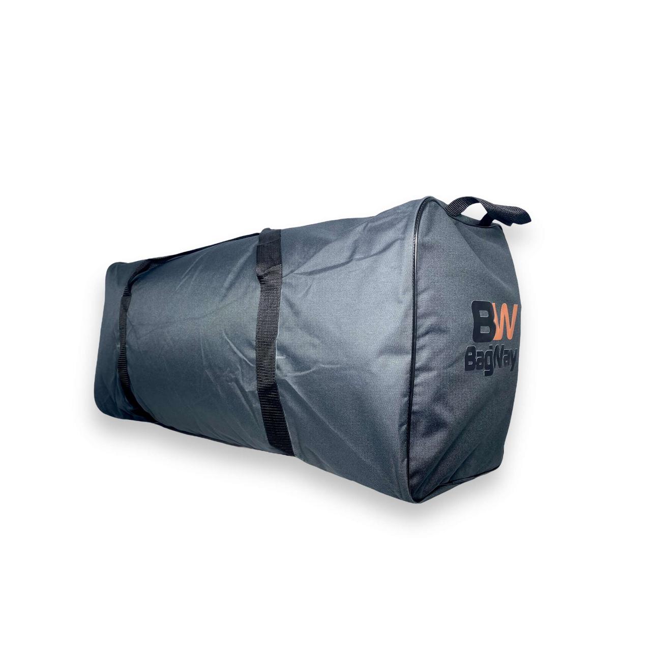 Дорожня велика сумка BagWay одне відділення тканинні ручки ручки з боків розмір 85*40*33 сіра, фото 1