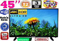 Новые телевизоры Samsung SmartTV 45" 4K 3840x2160! LED, IPTV, T2,WIFI,USB