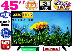 Нові телевізори Samsung SmartTV 45" 4K 3840x2160! LED, IPTV, T2,WIFI,USB