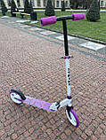 Двоколісний складний міський самокат iTrike SR 2-010-4-2-W для дітей від 5 років/ Дитячий 2х колісний самокат для дівчинки, фото 5