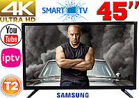 Розпродаж! Телевізори Samsung SmartTV 45" 4K 3840x2160! LED, IPTV, T2,WIFI,USB