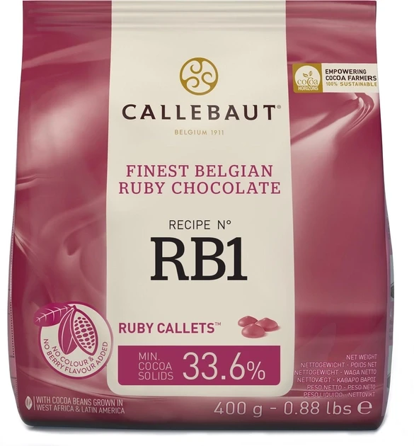 Шоколад Callebaut Ruby бельгійський 400 г