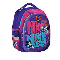 Шкільний рюкзак YES напівкаркасний три відділення бічні кишені розмір 39*31*18см фіолетово-рожевий Minnie