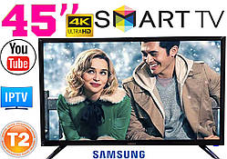 Телевізор Самсунг Samsung SmartTV 45" 4K 3840x2160! LED, IPTV, T2,WIFI,USB