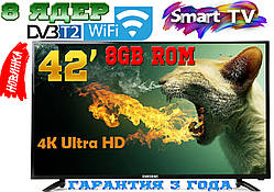 Новинка! телевізори Samsung SmartTV 42" 4K 3840x2160! LED, IPTV, T2,WIFI,USB, Корея