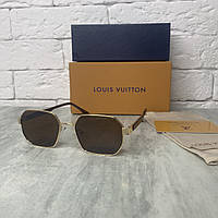 Солнцезащитные очки женские Louis Vuitton C 249 коричневый в комплекте с футляром