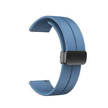 Ремінець силіконовий для годинника Magic Lock 22 мм блакитний