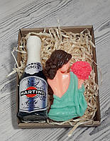Подарочный набор сувенирного мыла Мартини и девушка Мыло ручной работы