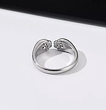 Кільце Лапки-кішки покриття срібло 925 сріблястий колір Fashion Jewerly (AA), фото 3