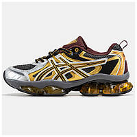 Мужские кроссовки Asics Gel-Quantum Kinetic Gold Silver, кожаные кроссовки асикс гель квантум кинетик