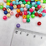 Намистини акрилові зі стразами 6 мм МІХ (10 шт), фото 3