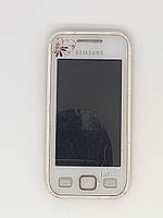 Дисплей с сенсором (модуль) с рамкой Samsung S5250 Wave white orig б.у