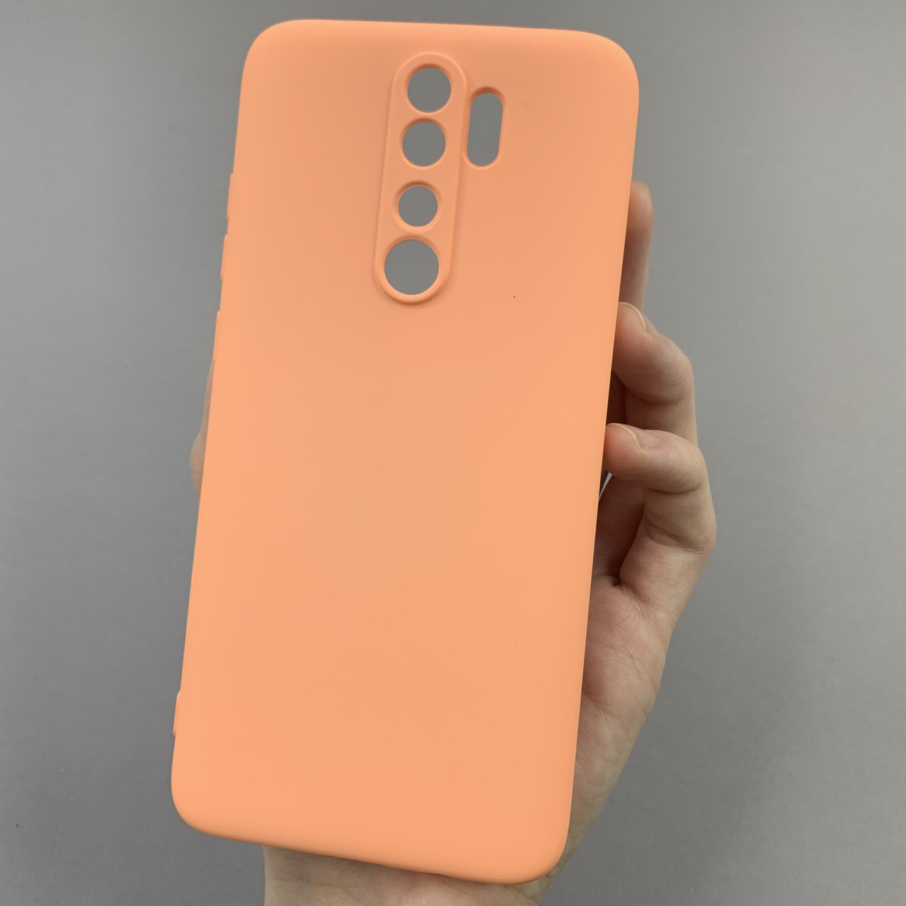 Чохол для Xiaomi Redmi Note 8 Pro силікон кейс з мікрофіброю чохол на сяомі редмі нот 8 про персиковий o3c