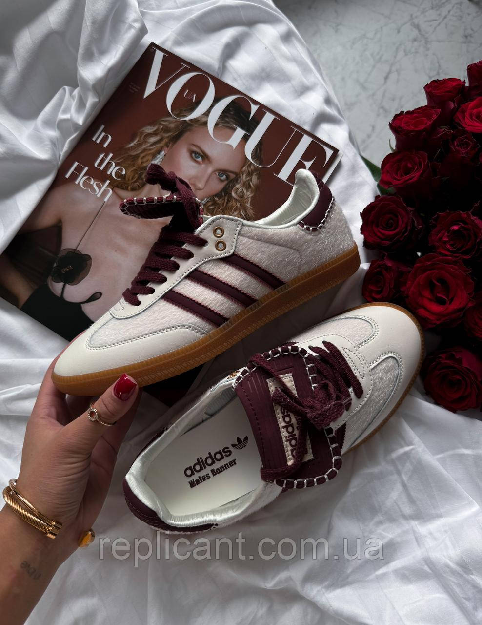 Мужские кроссовки Adidas Samba Wales Bonner Cream White Pony чоловічі кросівки