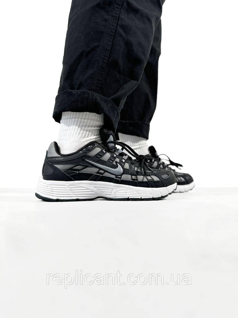 Кроссовки мужские Nike P-6000 Black/White чоловічі Кроссовки Nike, фото 1