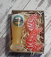 Подарочный набор сувенирного мыла Пиво и креветки Мыло ручной работы