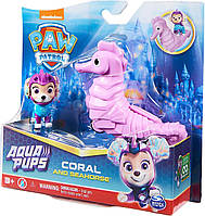 Щенячий патруль Аква пупс Корал і морський коник Оригінал Paw Patrol Aqua Pups Coral and Seahorse Action Figures