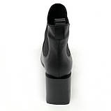 Черевики чорні жіночі шкіряні на підборах байка демісезон із замком збоку Nivelle 5610-8057рант-8062м розмір 36, фото 6