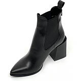 Черевики чорні жіночі шкіряні на підборах байка демісезон із замком збоку Nivelle 5610-8057рант-8062м розмір 36, фото 8