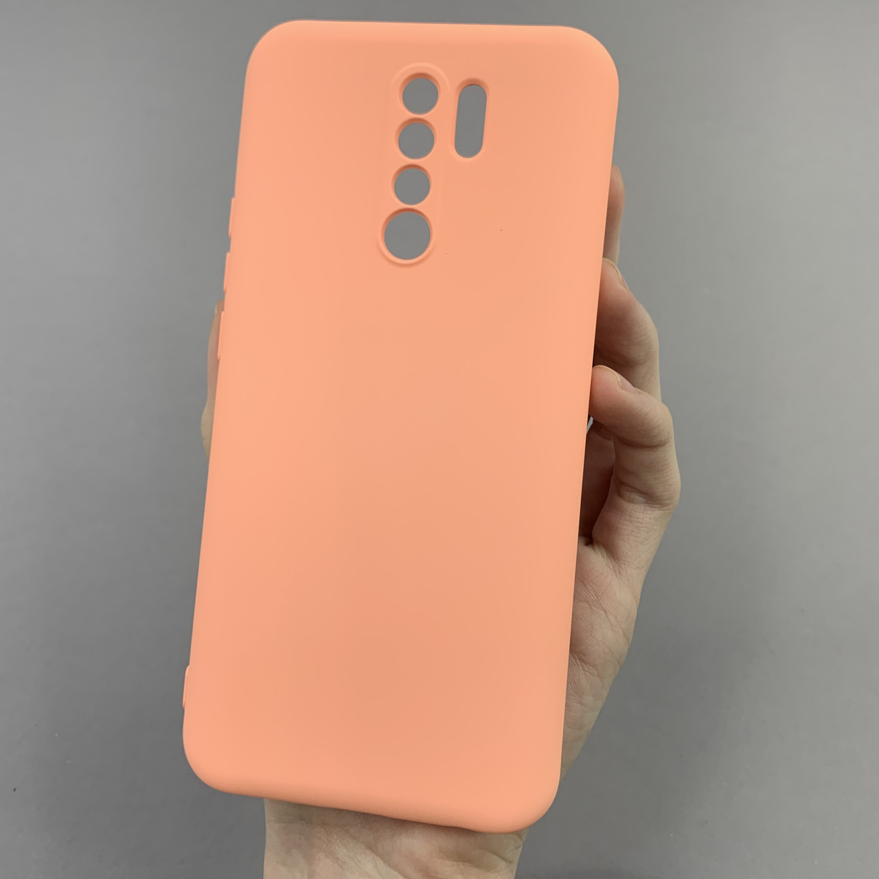 Чохол для Xiaomi Redmi 9 силікон кейс з мікрофіброю чохол на телефон сяомі редмі 9 персиковий o3c