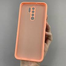 Чохол для Xiaomi Redmi 9 силікон кейс з мікрофіброю чохол на телефон сяомі редмі 9 персиковий o3c, фото 3