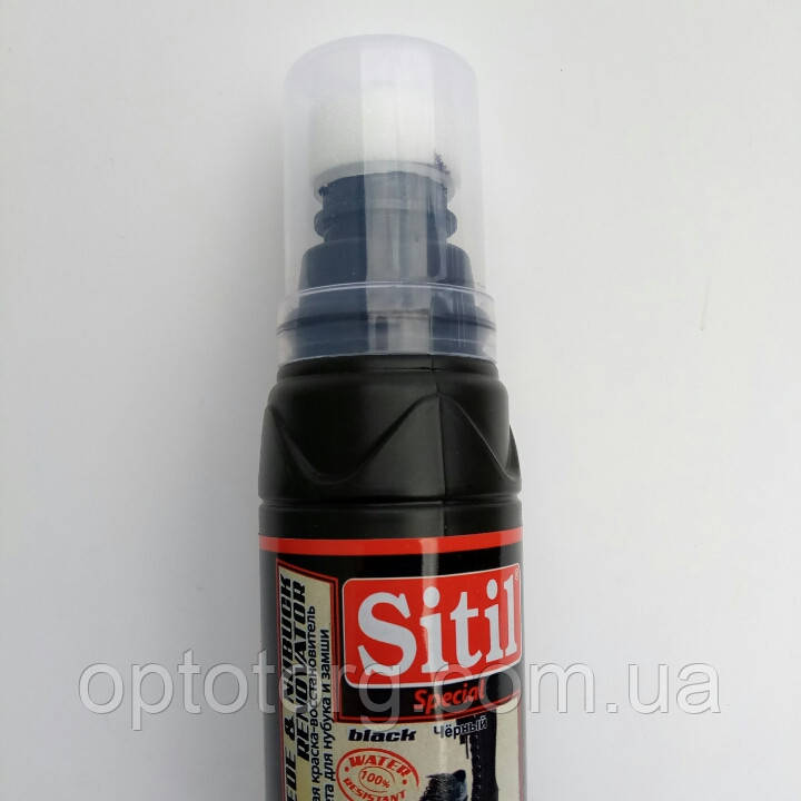 Крем-фарба чорна для замші, нубуку, велюру Сітіл 100 мл
