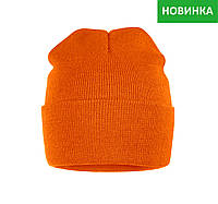 Оранжевая шапка двухслойная, 100% акрил, плотность 80 г/м2, TM Floyd, Nord. В наличии есть другие цвета