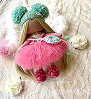 Авторська текстильна лялька для дівчаток ручної роботи інтер'єрна Ірина Тільда 24 см