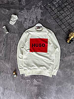 Мужской свитшот Hugo Boss белый весенний осенний Кофта Хьюго Босс без капюшона