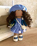 Авторська текстильна лялька по вашему фото для дівчаток ручної роботи інтер'єрна Тільда по фотографії 24 см, фото 9