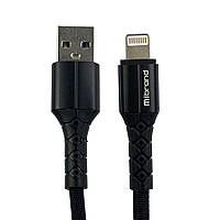 Кабель Mibrand MI-32 Nylon Charging Line USB for Lightning 2A 0.5m Black (MIDC/3205LB)