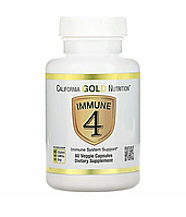 California Gold Nutrition,Селен, цинк, Immune 4, средство для укрепления иммунитета, 60 вегетарианских капсул