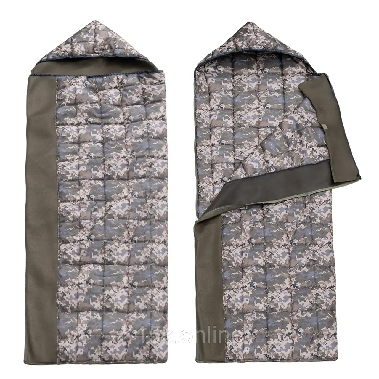 Літній спальник з москітною сіткою 220х80 піксель легкий спальний мішок ковдра на літо для ЗСУ, фото 1