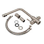 Кухонна мийка Lidz H6350R з дозатором, кошиком та змішувач Lidz Aria 020F1 з підключенням до фільтру комплект, фото 10