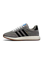 Мужские кроссовки Adidas Originals Iniki Gray Black (Адидас Оригинал)