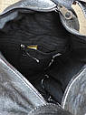 Рюкзак сумка шкіряний сірий місткий (Туреччина), фото 8