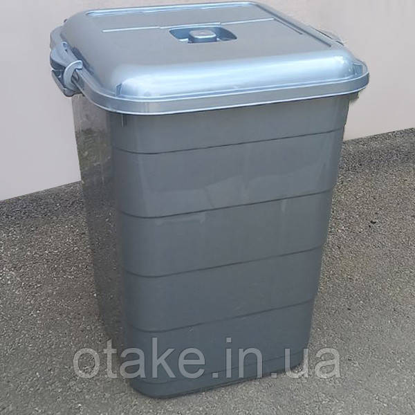 TETRIIS Квадратний бак із кришкою 75 л 5112 07 Сірий