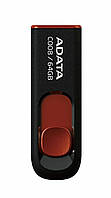 Flash A-DATA USB 2.0 C008 64Gb Black/Red (AC008-64G-RKD)