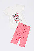 Костюм футболка+капри для девочки Hees ЗАЙЧИК 92 см Розовый (2000989680277) ZR, код: 8021238