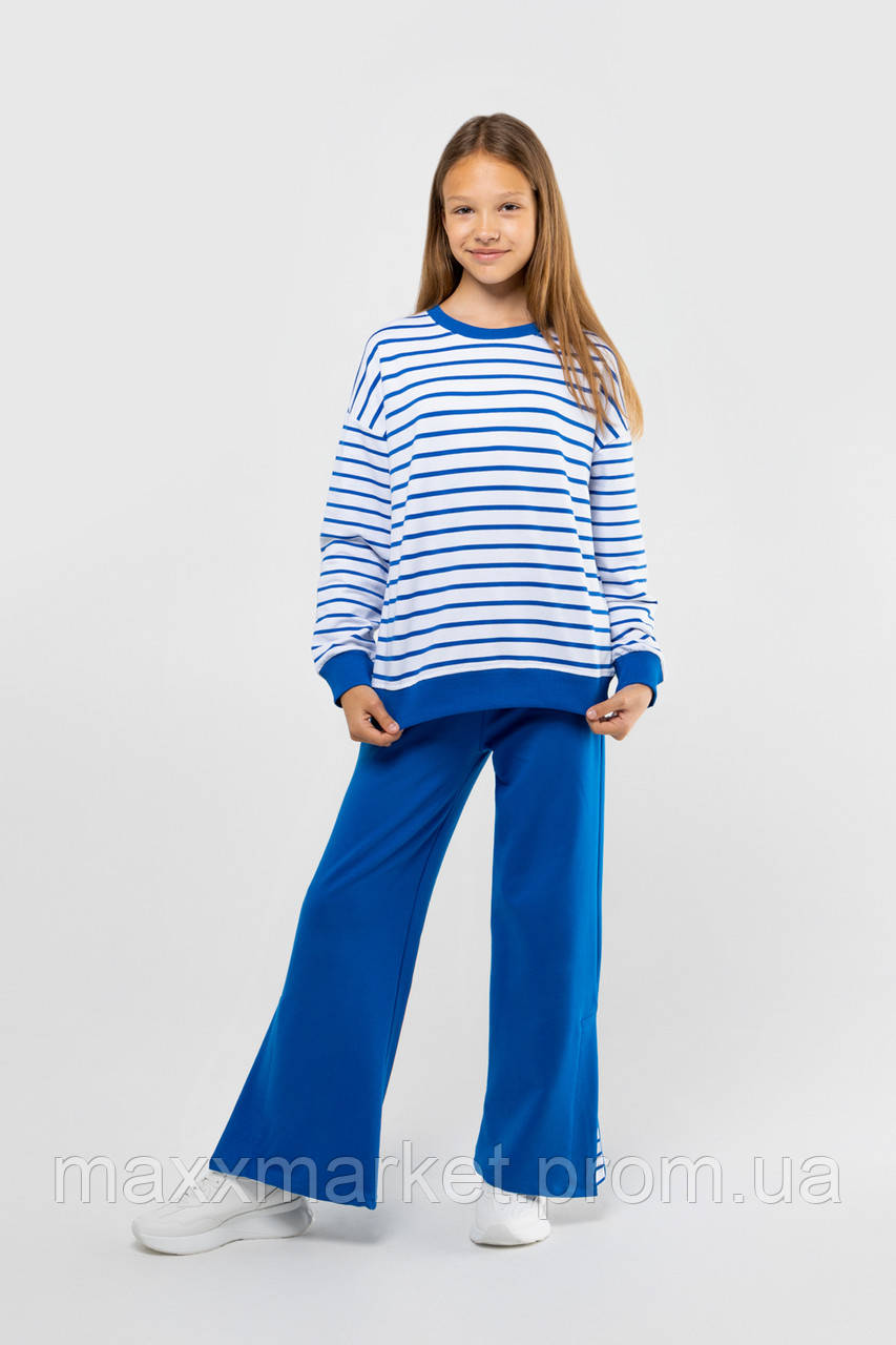 Костюм (реглан+штаны) для девочки Viollen 2183 128 см Синий (2000989927372) ZR, код: 8212601 - фото 1 - id-p2116667612