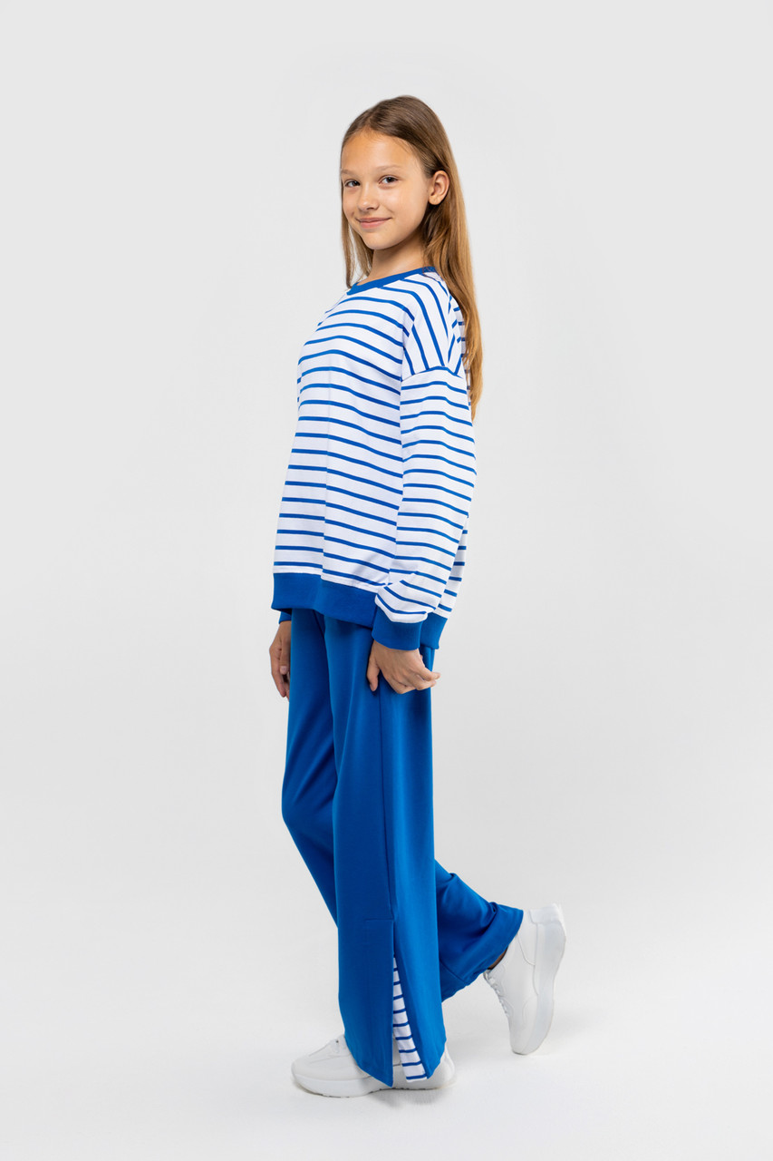 Костюм (реглан+штаны) для девочки Viollen 2183 128 см Синий (2000989927372) ZR, код: 8212601 - фото 2 - id-p2116667612