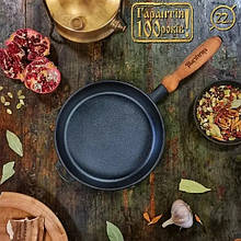 Сковорода для млинців Maysternya чавунна, Ø22х2.5 см вага 1.8 кг