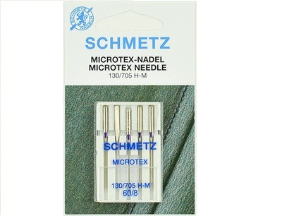 Голки Schmetz "Microtex" № 60 з особливо гострим тонким вістрям