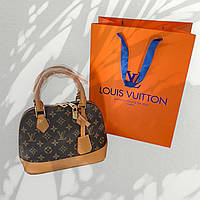 Женская сумочка Louis Vuitton Alma Brown луи витон коричневая 25 х 19 х 12 см