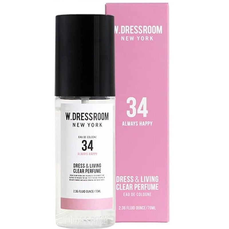 Парфумований спрей для одягу та дому W.Dressroom Dress & Living Clear Perfume No.34 Always Happy 70 мл., фото 1