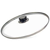 Сковорода чугунная 28 см со стеклянной крышкой Brizoll, фото 4