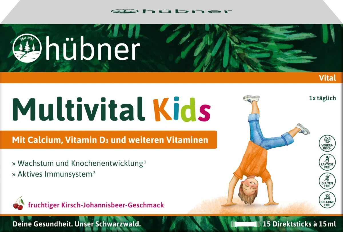 Вітаміни для дітей hübner Multivital Kids, 15 шт.