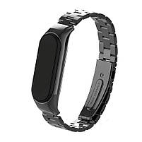 Ремінець для фітнес-браслета Xiaomi Mi Band 7 металевий чорний, фото 4