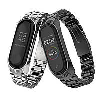 Ремінець для фітнес-браслета Xiaomi Mi Band 7 металевий чорний, фото 5